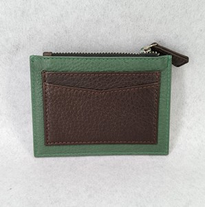 Portefeuilles en cuir Crazy Horse, porte-monnaie pour garçons, porte-cartes pour homme, RFID, estampage de logo personnalisé, broderie, fermeture éclair, rivets, boutons - Product Image 4