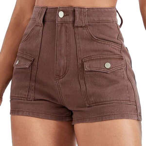 Shorts de mezclilla de tiro alto para mujer, pantalones cortos ajustados sexys de algodón para chicas jóvenes, shorts de mezclilla de verano para mujer - Product Image 4