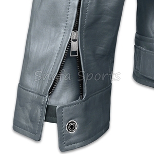 Best Vintage Winter Design Biker Leather Jacket for Men Customized Sheep Leather with Quilted Detail Jackets For Men - Product Image 6