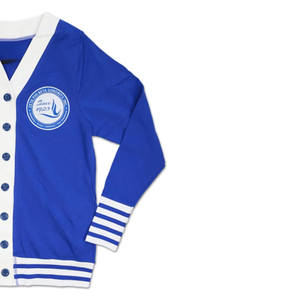 Cardigans décontractés unisexes Zeta Phi Beta noirs à col en V, manches longues, avec logos brodés, pour l'hiver, pulls de sororité et de fraternité - Product Image 4