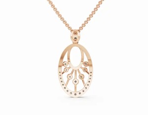 Collar con Colgante de Diamante Ovalado Cultivado en Laboratorio Celestique de 0.297 Quilates con Halo, 26 Piezas, Oro Amarillo, Rosa o Blanco de 9K, 14K o 18K, Regalo de Joyería - Product Image 6