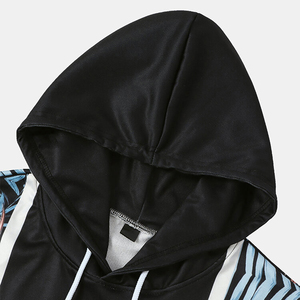 Men's Black Solid Digital Eco-Friendly <b>Hoodie</b> Casual Pullover Hooded Sweatshirt Regular Fit Front Pocket Lightweight Autumn Wear - Product Image 3