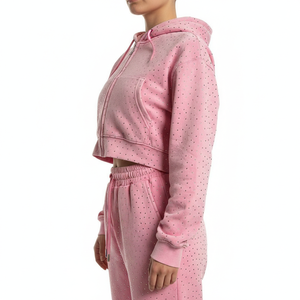 Survêtement à strass à prix réduit, survêtements à strass pour hommes, ensembles de survêtements en gros, tenue de sport pour l'entraînement et le jogging - Product Image 3