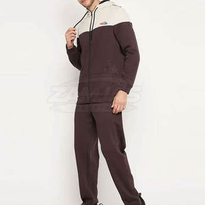 Latest Design Winter Warm Men's Full Zipper <b>Tracksuit</b> Set Causal Long Sleeve Custom Color <b>Plain</b> <b>Tracksuit</b> For Sale - Product Image 2
