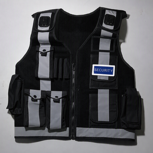 Chaleco Táctico de Seguridad de Alta Visibilidad, Chaqueta de Seguridad Reflectante de Malla de Poliéster, Multibolsillos, Uniforme de Guardia Unisex - Product Image 2