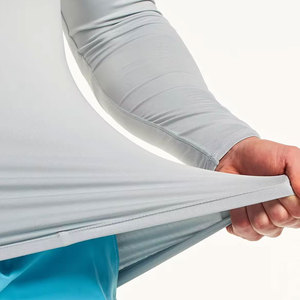 Camiseta deportiva de nailon con logotipo personalizado de spandex para hombre, ropa de gimnasio, camisetas de protección contra erupciones cutáneas para hombre, ropa de artes marciales, traje de baño. - Product Image 2