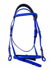 Bridon d'équitation professionnel avec rênes |   Ensemble de rênes et de bridons pour chevaux en cuir synthétique durable, pour l'entraînement et la compétition - Product Image 6