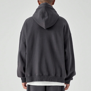 Nuevas sudaderas con capucha de diseño transpirable para hombre, personalizadas, con hombros caídos, con efecto lavado ácido, para uso casual en otoño, a buen precio. - Product Image 2