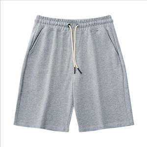 Men's Cotton Polyester Mid Drawstring Front Sweat Shorts Quick Dry Breathable Fleece Terry Casual Sports Plain Dyed Custom Wear - Product Image 1