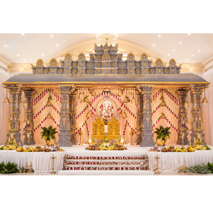 Mandap Tradicional Manavarai para Bodas del Sur, Salones para Eventos, Mandap Manavarai para Bodas Gujarati, Decoración de Bodas, Mandap Estilo Templo - Product Image 1