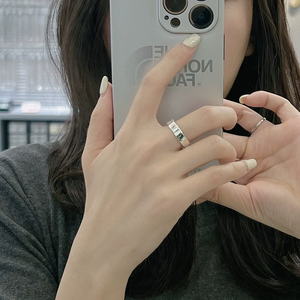 S925 Sterling Silver Children's Fashion Six-Pointed Star Niche Design Pleated Ring Simple Personality Retro - Product Image 4