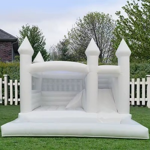Trắng Inflatable Bouncer trượt Combo thiết kế cổ điển thiết kế mới người lớn lâu đài bouncy nhảy lâu đài với Slide - Product Image 2