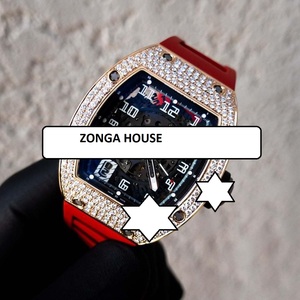 Reloj Unisex Deportivo de Lujo con Diamantes Moissanite VVS1, Cristal Analógico de Cuarzo, Caja Elegante de Acero Inoxidable - Product Image 2