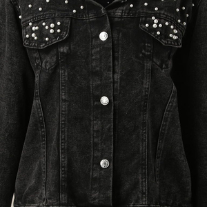Vêtements d'hiver à prix d'usine, veste en jean élégante pour homme, col rond, imperméable, séchage rapide, respirant, coupe ajustée, 100% coton - Product Image 5