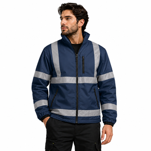 Chaqueta de Seguridad de Alta Visibilidad para Hombre, Verde, Reflectante, Impermeable, Resistente al Viento, para Construcción, Trabajo en Carreteras e Industria - Product Image 5