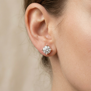 Pendientes de Diamantes Cultivados en Laboratorio con Certificado IGI, CVD HPHT, 1ct 2ct 3ct, F VS1, Oro de 9K/14K/18K, Chapados en Rodio, Modernos - Product Image 2