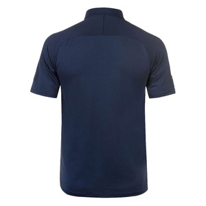 Polo rayé à blocs de couleur pour homme, manches courtes, tricoté, décontracté, coupe classique, bleu, blanc, bleu clair - Product Image 2