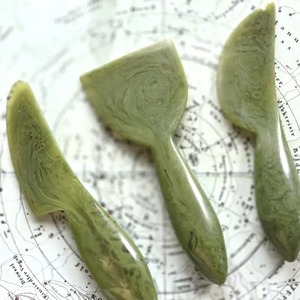 Resin <b>Cheese</b> Knife Fork <b>Set</b> Shiny Flat Handle Stylish Design Ergonomic Dishwasher Safe Microwave Safe Durable Perfect <b>Cheese</b> - Product Image 4