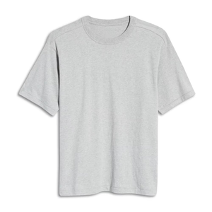 Camiseta de Manga Corta para Hombre, Cuello Redondo, Color Gris, 100% Algodón, Corte Regular, Estilo Casual, Tejido Jersey, Color Sólido - Product Image 4