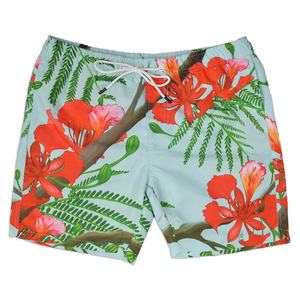 Pantalones cortos de playa informales para hombre superventas al por mayor secado rápido ajustados transpirables de alta calidad con estampado floral traje de baño sublimado - Product Image 1