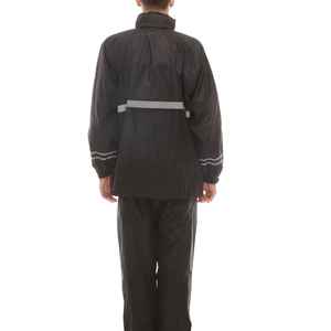 Chaqueta Impermeable Reflectante Negra para Hombre, de Poliéster, para Senderismo, Camping y Uso Casual al Aire Libre - Product Image 4