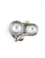 Plat de service de luxe en forme de fleur de lotus dorée avec petit bol, décoration de table élégante pour occasions spéciales et repas - À VENDRE