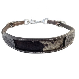 Correa de cuero genuino hecha a mano con pelo y accesorio de acero inoxidable Fabricante Mayorista para productos de caballo - Product Image 1