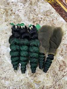 วิกผมแท้สำหรับผู้หญิงผิวดำมัดผมมนุษย์ผมแท้แบบไม่ผ่านการทำสารเคมี - Product Image 4