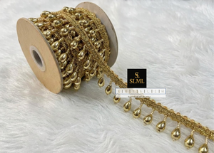 Ribete de encaje con cuentas de perlas de primera calidad para decoración de sarees, lehengas y vestidos de novia, y muchos más para decoración. - Product Image 4