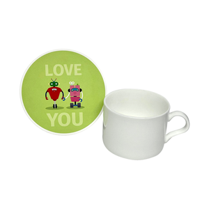 Custom Printed Eco-Friendly Classic Square Ceramic Coaster CALA Brand 6mm Thick Drink Cup <b>Mat</b> Resistant Table Coaster - Product Image 2