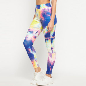 Leggings taille haute à imprimé Tie Dye Galaxy, longueur intégrale, extensibles, tricotés, sportifs, pantalons de yoga pour femmes, toutes saisons - Product Image 5