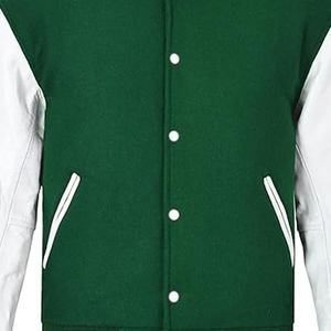 Best Quality Men's Wool Letterman <b>Real</b> <b>Leather</b> Varsity <b>Jacket</b> for Men With Custom Color Embroidery Logos Men's <b>Jacket</b> - Product Image 6