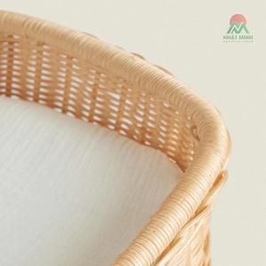 Vintage Handmade Rattan Baby <b>Changing</b> Basket Eco-Friendly Natural Water Hyacinth for Kids Sourced From Viet Nam - Product Image 2
