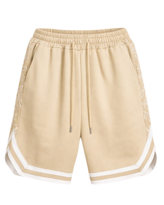 Pantalones Cortos de Baloncesto para Hombre, Color Beige Blanco, Transpirables, de Secado Rápido, para Deportes, Gimnasio, Entrenamiento, Correr, Fabricante OEM Personalizado - Product Image 1