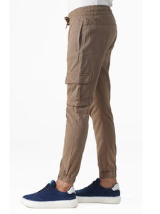 Pantalones Deportivos Cargo Marrones para Hombre, Cintura Elástica con Cordón, Ligeros, Casuales, con Múltiples Bolsillos, para Otoño - Product Image 3
