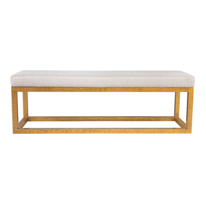 Banc rembourré moderne avec structure en métal doré, design contemporain, assise confortable, écologique, AURORA CRAFT, cuisine, salle à manger - Product Image 2