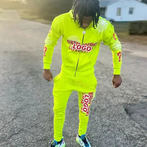 Vêtements d'entraînement personnalisés avec logo, sweats à capuche pour hommes, ensemble jogging, ensembles de survêtements en velours de coton pour femmes, ensembles de survêtements unisexes - Product Image 5