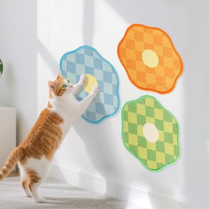 Green Garden Wall Cat Scratcher Sisal <b>Scratch</b> <b>Pad</b> Indoor Cat Clawing Toy Adhesive Easy Assembly Safe All Seasons - Product Image 1