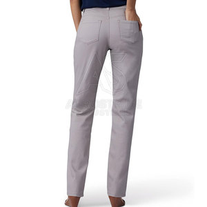 Pantalones Vaqueros de Mujer, Estilo Clásico, Tela Suave, Transpirables, Cintura Media, Corte Recto, Uso Casual, 100% Algodón, Costuras Duraderas - Product Image 3