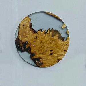 Handmade Modern <b>Resin</b> Wood Coaster Set Natural Wooden Drink Coasters <b>Epoxy</b> Art <b>Table</b> Decor Housewarming Gift Collection 350mm - Product Image 5