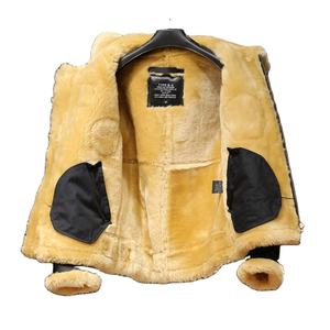 Chaqueta de Cuero Inteligente de Invierno para Hombre, Diseño Personalizado de Piel de Oveja, Estilo B3 Bomber, Bordado, Talla Grande, Venta Caliente OEM - Product Image 4