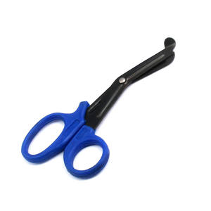 Medical Emergency First Aid Trauma Curved Blade Serrated <b>Edge</b> Stainless Steel Bandage Scissors <b>Plastic</b> Handle By Blush Surgical - Product Image 5