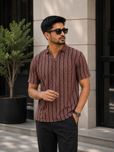 Camiseta de Cuello Polo a Rayas para Hombre, Ligera, de Polialgodón, Ropa Personalizada para Hombre - Product Image 1