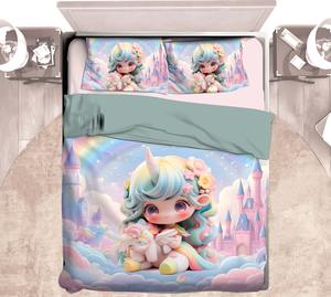 Juego de Sábanas de Microfibra con Estampado de Dibujos Animados para Niños, Fundas de Almohada con Diseño de Animación 3D 7D 5D, 300 Hilos, Duraderas y Resistentes a la Decoloración - Product Image 2