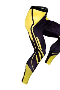 Men Mid Waist <b>Thermal</b> Seamless Compression <b>Pants</b> Stretch Base Layer Leggings for Running Gym Training Cycling Outdoor Sports - Product Image 4