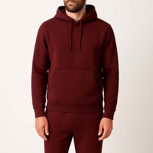 Nouvel ensemble de survêtement chaud d'hiver pour hommes, couleur unie, qualité supérieure, personnalisable - Product Image 2