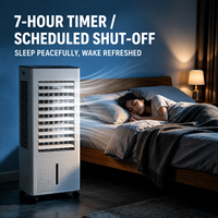 Ventilateur rafraîchisseur d'air vertical sur roulettes blanc 60W avec double panneau tactile et télécommande mécanique – Vente en gros