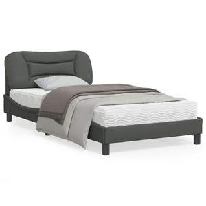 Base de Cama Tapizada en Gris Oscuro - Product Image 1