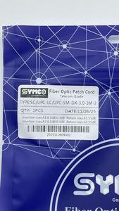 สายแพทช์ไฟเบอร์ออปติก SYMCO SC/UPC LC/UPC SM-DX-3.0-3M-2 เกรดโทรคมนาคม แบบดูเพล็กซ์ LSZH ผ่านการทดสอบจากโรงงาน 100% รับประกัน 1 ปี - Product Image 5