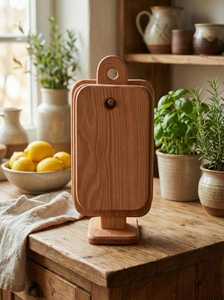 Planche à découper ronde en bois indien, 100% bois naturel, artisanale, non toxique, accessoires de cuisine, planche à découper pour légumes - Product Image 2